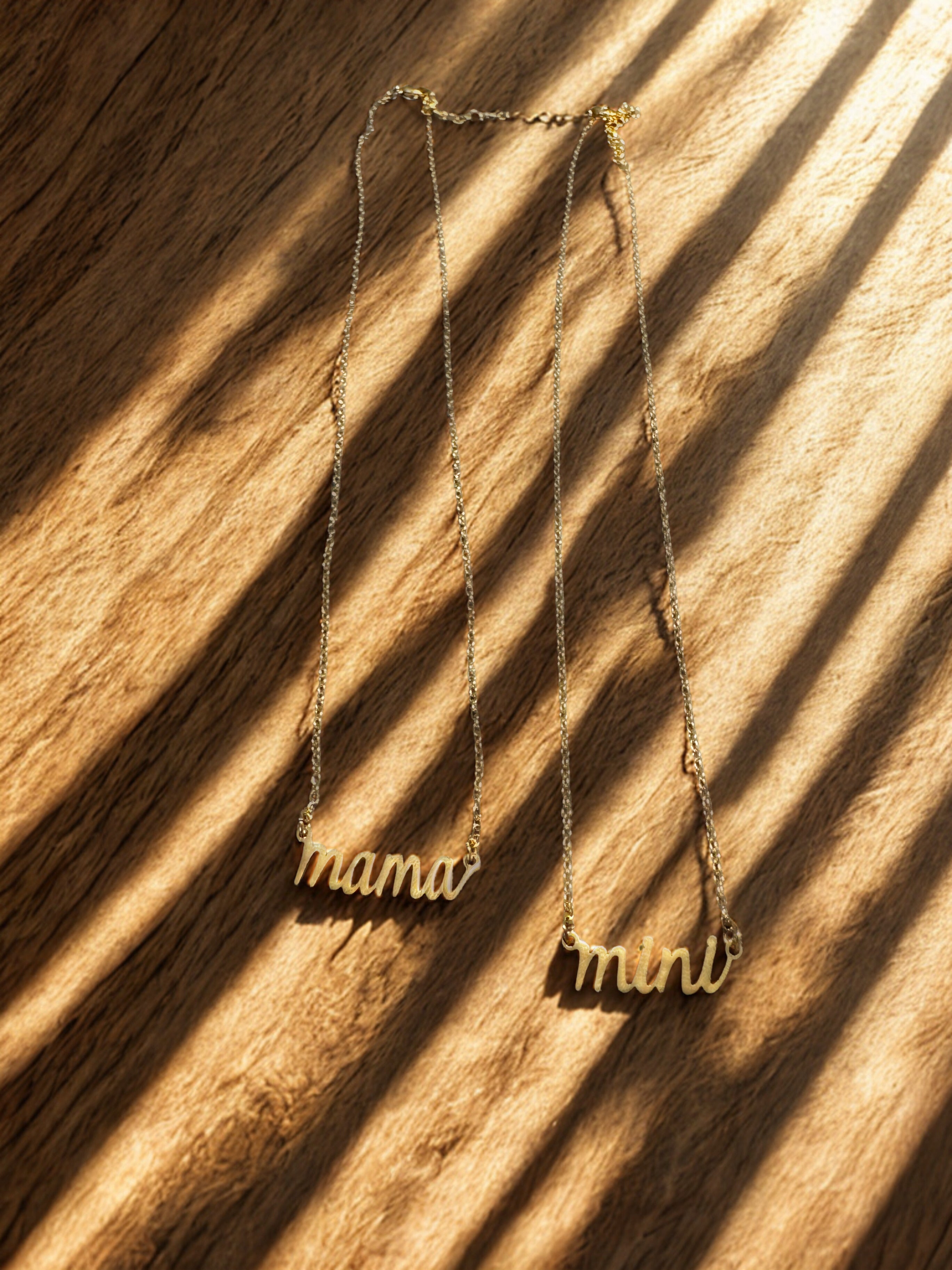 Mama & Mini Matching Necklace Set – Gold Plated
