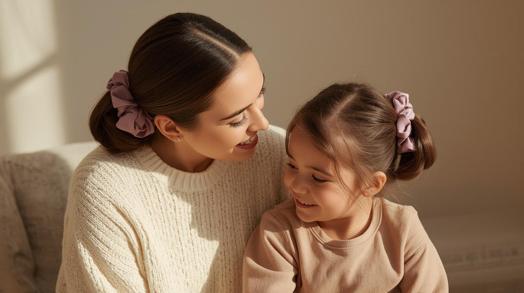 Mama + Mini Matching Scrunchie Set (4-Pack, 2 Sizes)