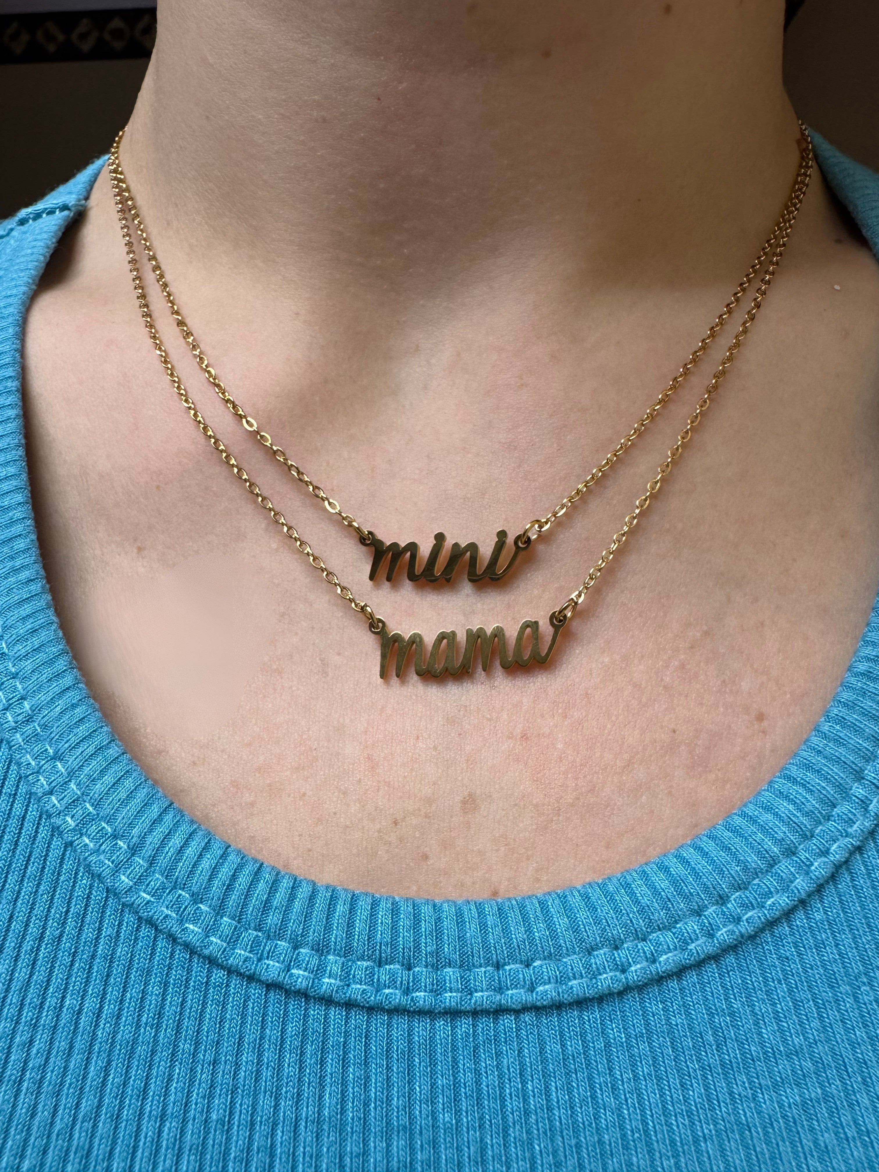 Mama & Mini Matching Necklace Set – Gold Plated