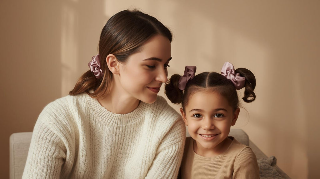 Mama + Mini Matching Scrunchie Set (4-Pack, 2 Sizes)