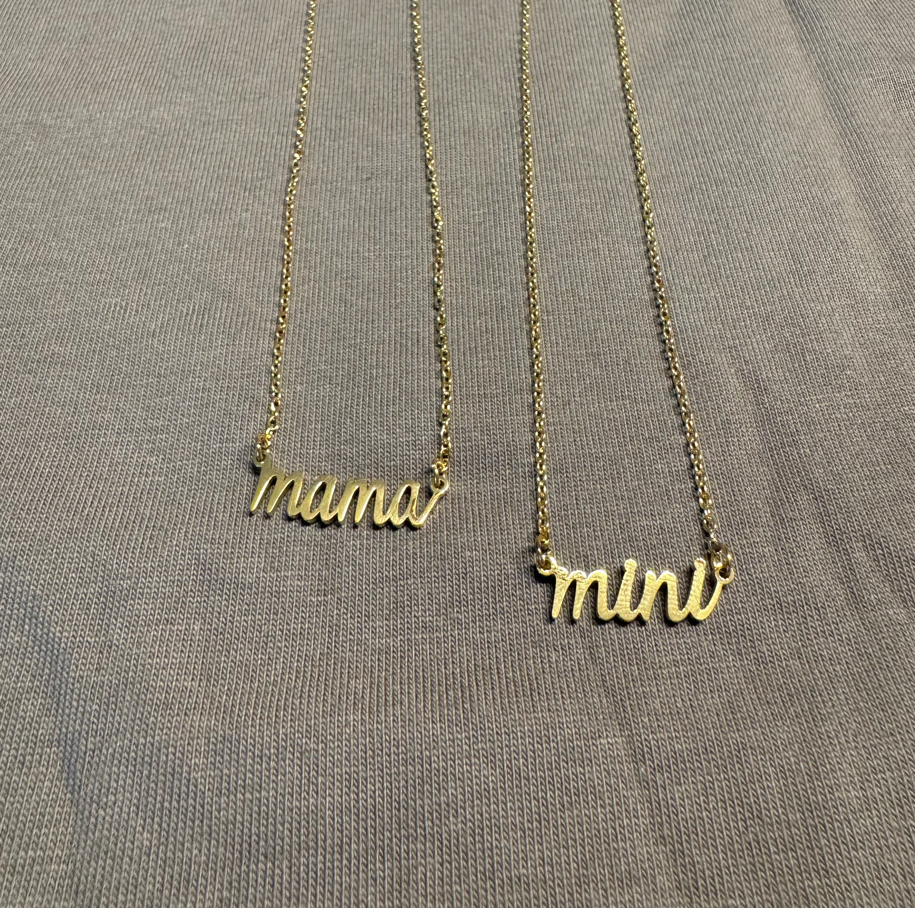 Mama & Mini Matching Necklace Set – Gold Plated