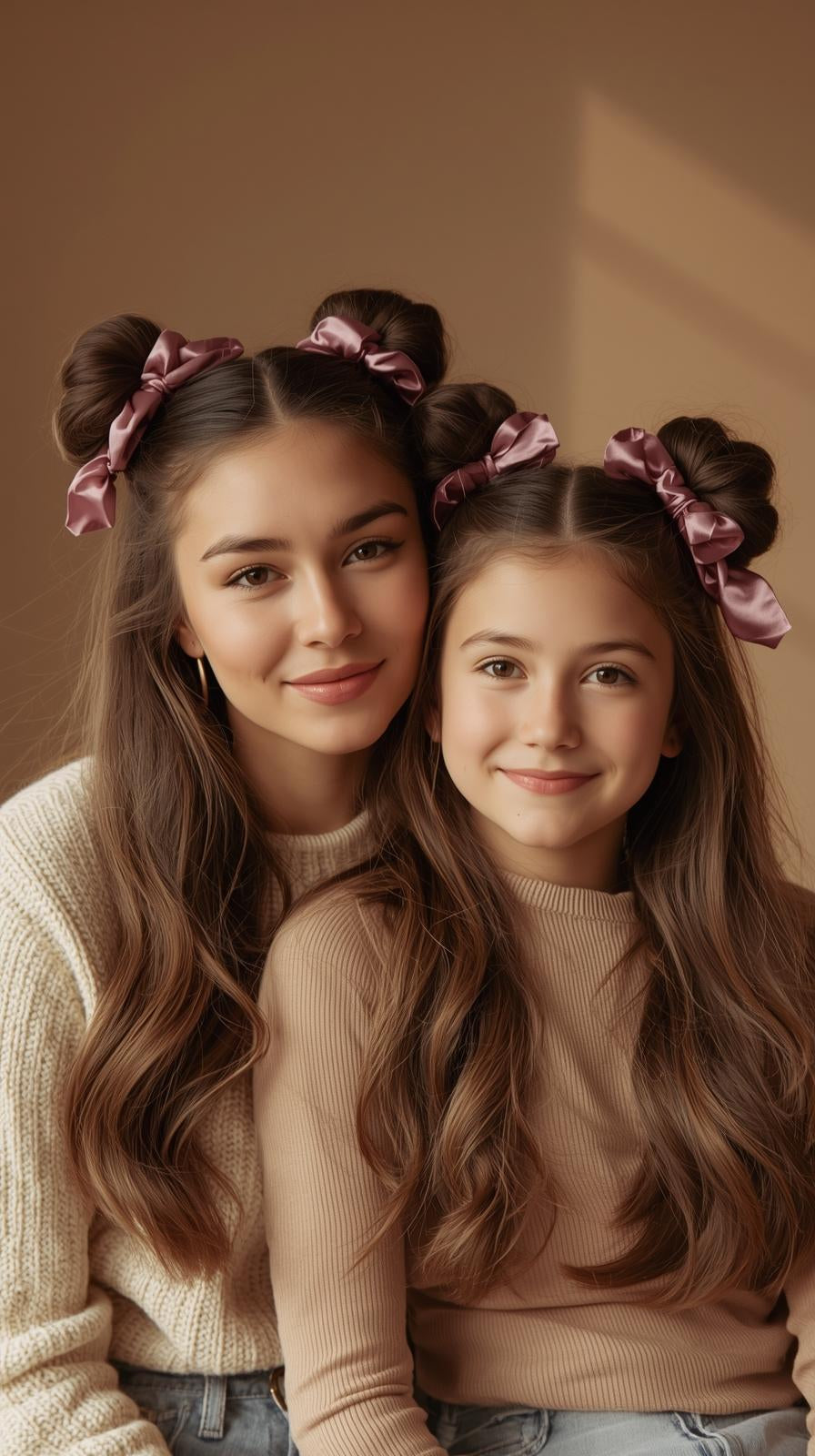 Mama + Mini Matching Scrunchie Set (4-Pack, 2 Sizes)