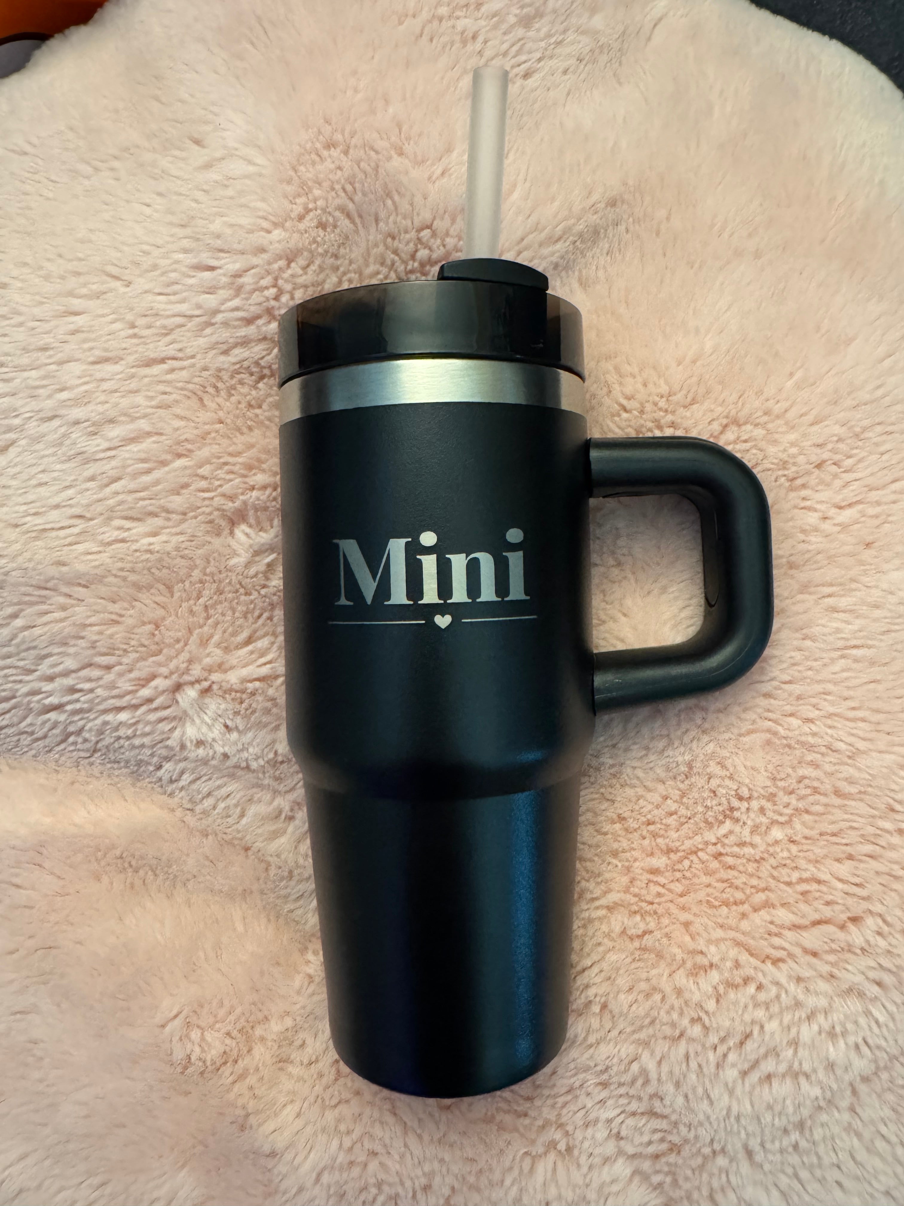 Mini Black Tumbler – 14oz Insulated Cup