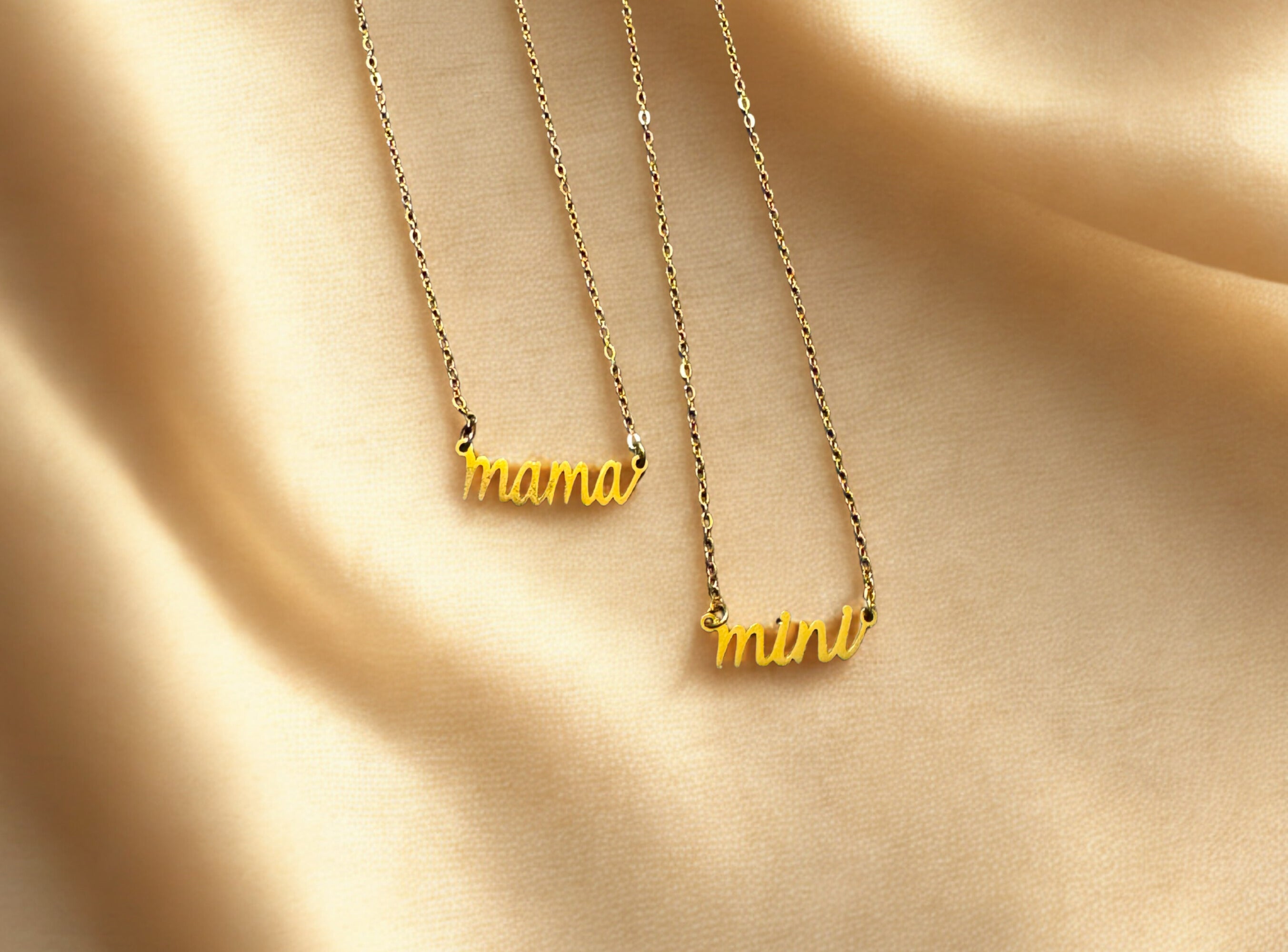 Mama & Mini Matching Necklace Set – Gold Plated