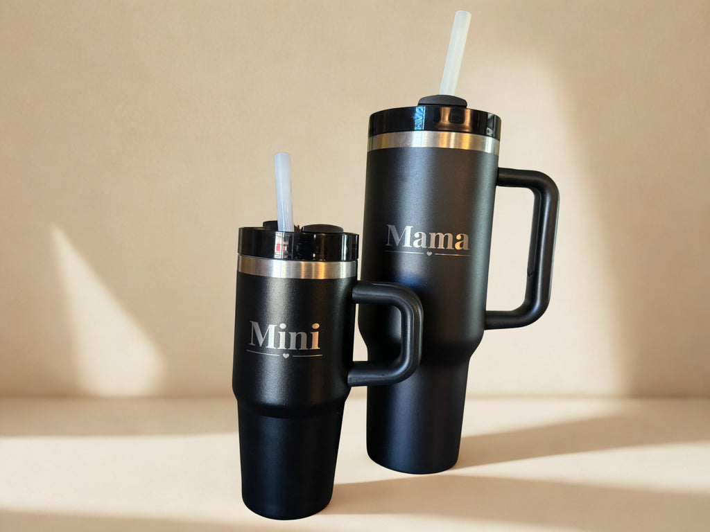 Mama & Mini Matching Tumbler Set – 40oz & 14oz Insulated Cups