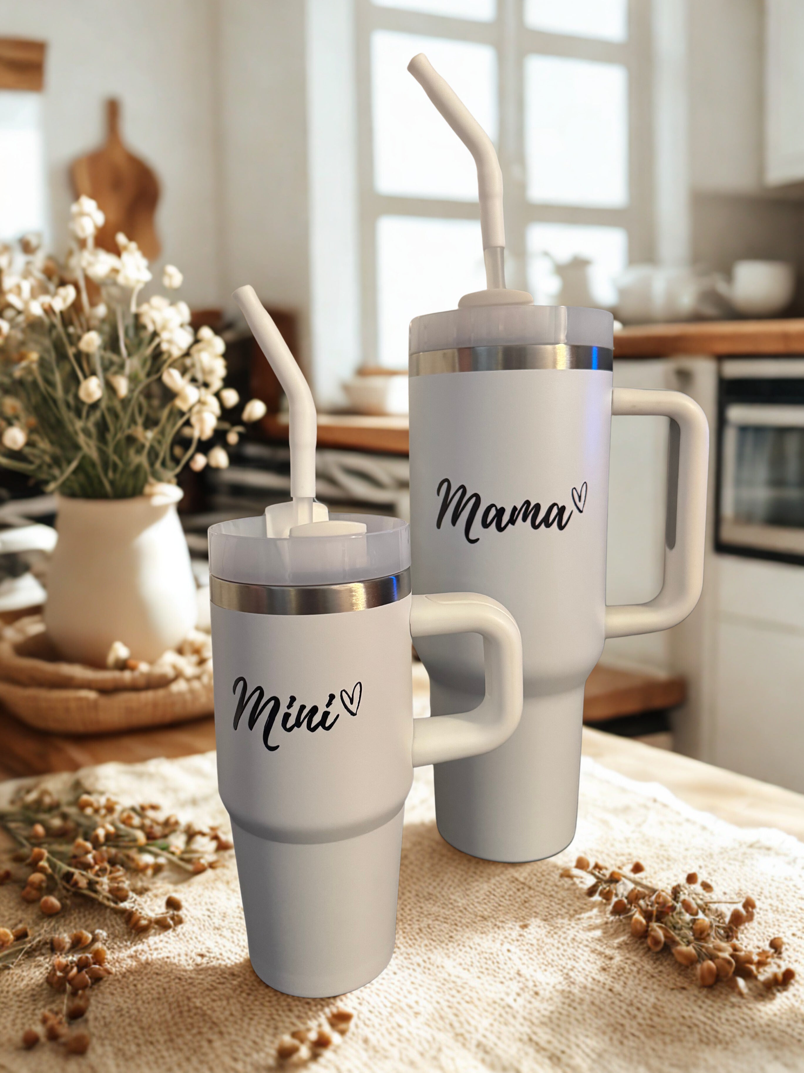 Mama & Mini Matching Tumbler Set – 40oz & 14oz Insulated Cups