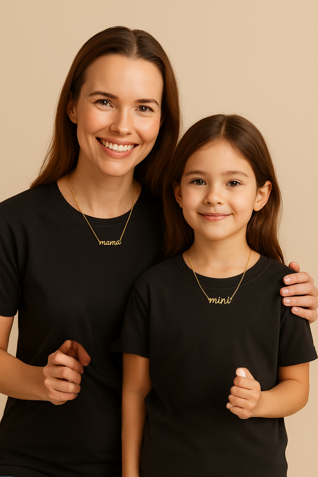 Mama & Mini Matching Necklace Set – Gold Plated
